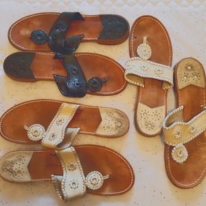 All leather sandals